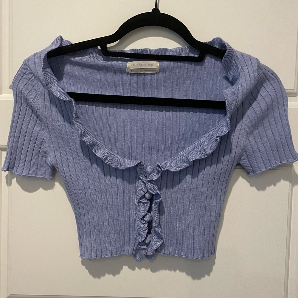 Purple cropped Urban Outfitters Shirt